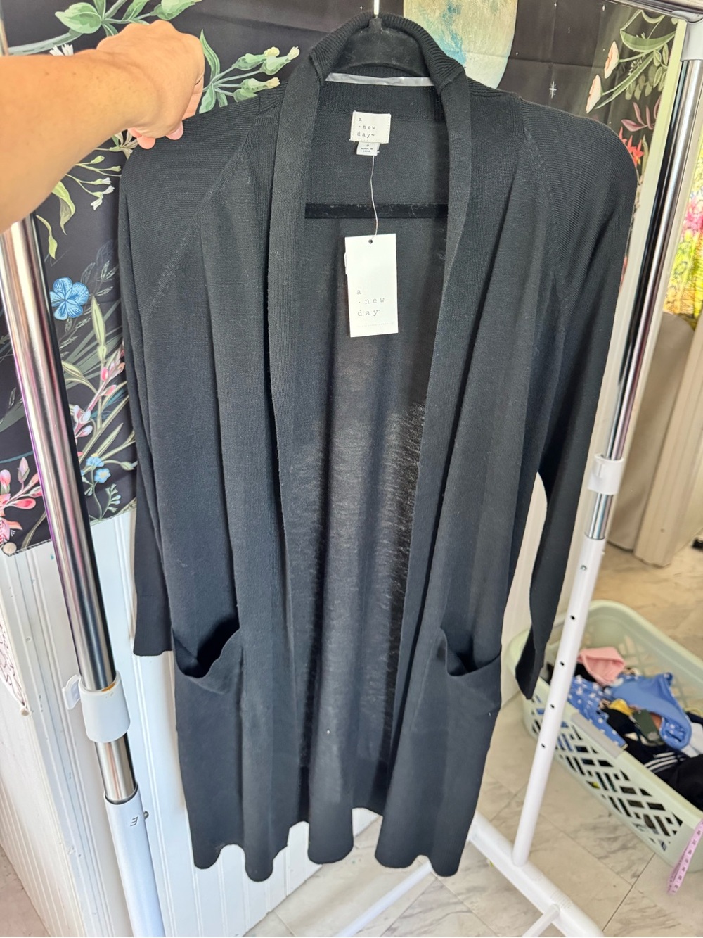 a new day Black Lightweight Open Cardigan with Pockets